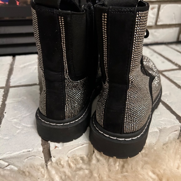 Stevie Chunky Combat Boot - Rhinestone Black (WW) Torrid - Picture 7 of 10